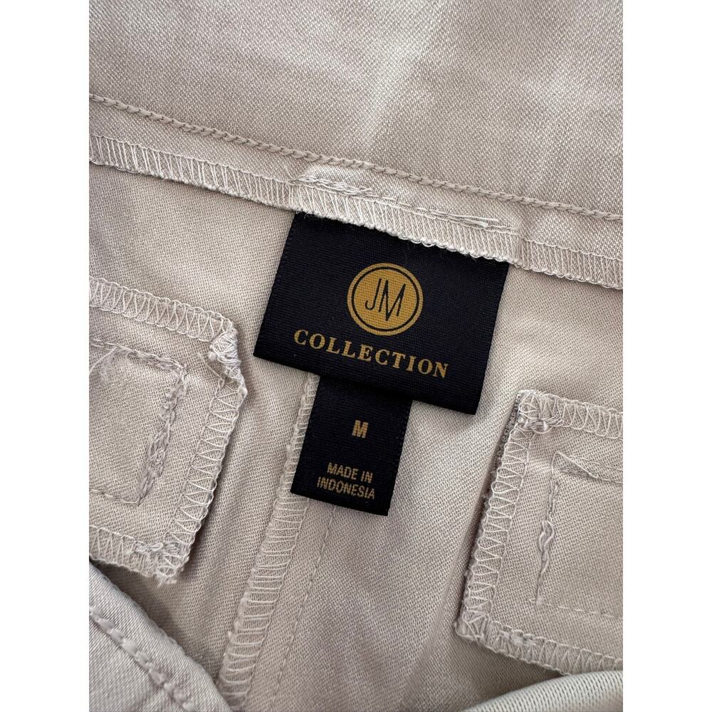 JM Collection Womens Medium Beige Core Pant NEW NWT Slim Leg Pull On - Picture 2 of 9